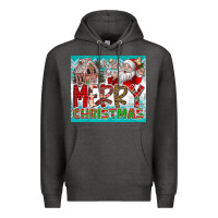 Charcoal Heather merry Christmas Premium Hoodie - CowhideDigitalArt