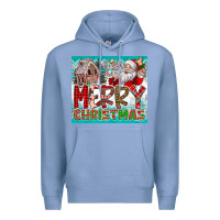 Colony Blue merry Christmas Premium Hoodie - CowhideDigitalArt