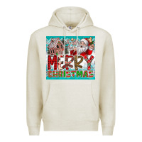Oatmeal Heather merry Christmas Premium Hoodie - CowhideDigitalArt