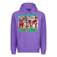 Purple merry Christmas Premium Hoodie - CowhideDigitalArt