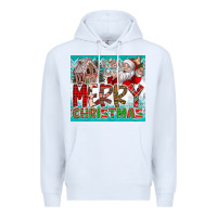 White merry Christmas Premium Hoodie - CowhideDigitalArt