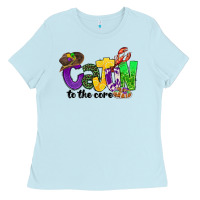 Baby Blue cajun to the core mardi gras Ladies Tee - CowGirlArtShop
