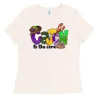 Bone cajun to the core mardi gras Ladies Tee - CowGirlArtShop