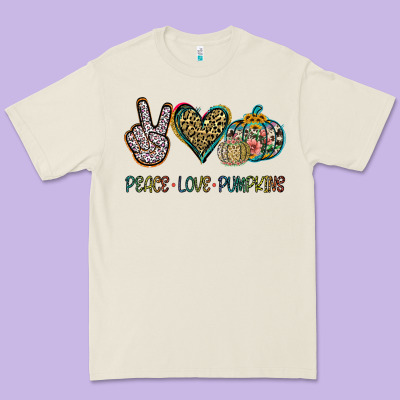 Peace Love Pumkins Premium Tee Designed By Jasminsmagicworld