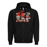 Black ladybug  gnomies Zipper Hoodie - BarkalooDesign