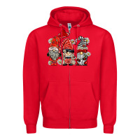 Red ladybug  gnomies Zipper Hoodie - BarkalooDesign