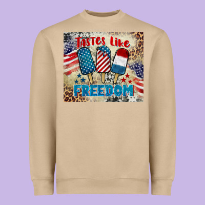 Tastes Like Freedom 4th Of July Heavyweight Sweatshirt Designed By Barkaloodesign