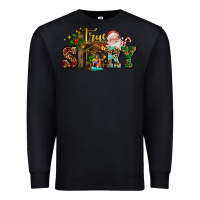 Black true story jesus and mary wıth santa Premium Sweatshirt - AdoDesignShop