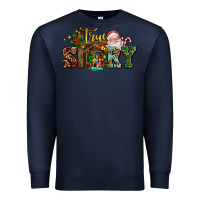 Navy true story jesus and mary wıth santa Premium Sweatshirt - AdoDesignShop