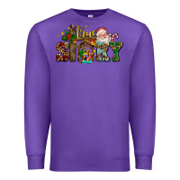 Purple true story jesus and mary wıth santa Premium Sweatshirt - AdoDesignShop