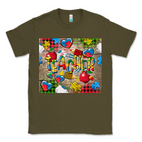 Army Green teacher autism Classic Tee - CowGirlArtShop