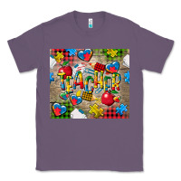 Lavender teacher autism Classic Tee - CowGirlArtShop
