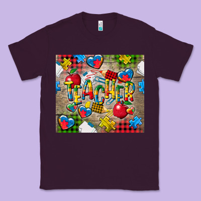 Teacher Autism Classic Tee Designed By Cowgirlartshop