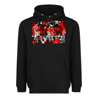 Black western red cowhide winter background Heavyweight Hoodie - AdoDesignShop