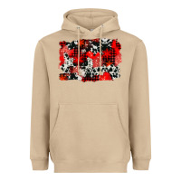 Mushroom western red cowhide winter background Heavyweight Hoodie - AdoDesignShop