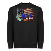 Black usa  statue of liberty Heavyweight Sweatshirt - BarkalooDesign