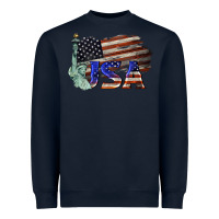 Navy usa  statue of liberty Heavyweight Sweatshirt - BarkalooDesign