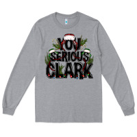 Heather Grey you serious clark black bbs Long Sleeve Tee - BundleAndBundleShop