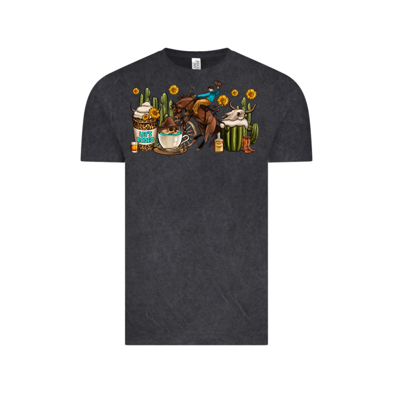Rodeo Cowboy Coffee Cups Vintage Tee by OliviaCreatesArt | Teevron