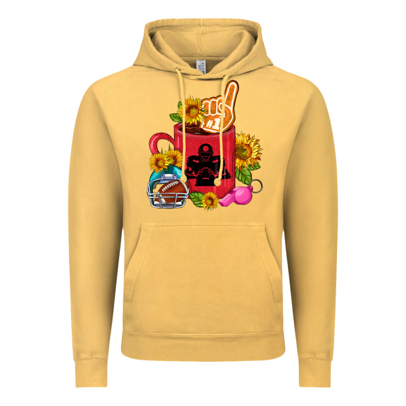 Western Football Coffee Cup Vintage Hoodie by FaDigitalArtStudio | Teevron
