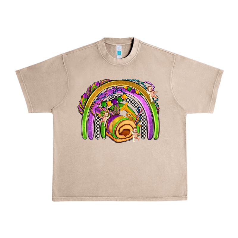 Mardi Gras Rainbow Urban Heavy Tee by OliviaCreatesArt | Teevron