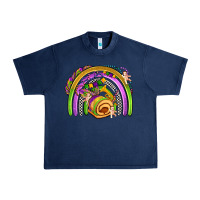 Navy mardi gras rainbow Urban Heavy Tee - OliviaCreatesArt
