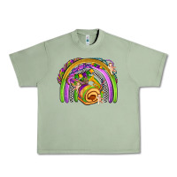Oil Green mardi gras rainbow Urban Heavy Tee - OliviaCreatesArt