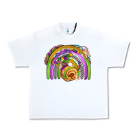 White mardi gras rainbow Urban Heavy Tee - OliviaCreatesArt