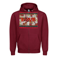 Burgundy love ladybug Zipper Hoodie - BarkalooDesign