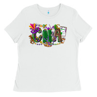White cna mardi gras Ladies Tee - CowGirlArtShop
