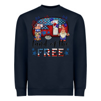 Navy land of the free caravan gnomies Heavyweight Sweatshirt - BarkalooDesign
