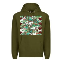 Army Green christmas magic pattern Premium Hoodie - CowhideDigitalArt