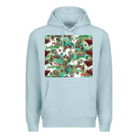 Blue Mist christmas magic pattern Premium Hoodie - CowhideDigitalArt