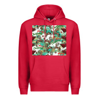 Cardinal christmas magic pattern Premium Hoodie - CowhideDigitalArt