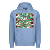 Colony Blue christmas magic pattern Premium Hoodie - CowhideDigitalArt