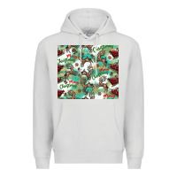Dove Grey christmas magic pattern Premium Hoodie - CowhideDigitalArt