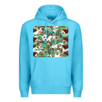Ocean Blue christmas magic pattern Premium Hoodie - CowhideDigitalArt