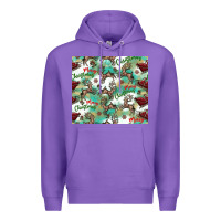 Purple christmas magic pattern Premium Hoodie - CowhideDigitalArt