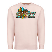 Pale Pink true story jesus and mary wıth god Premium Sweatshirt - AdoDesignShop