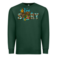 Sports Green true story jesus and mary wıth god Premium Sweatshirt - AdoDesignShop