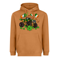 Meerkat monster truck with shamrocks Heavyweight Hoodie - AdoDesignShop