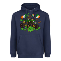 Navy monster truck with shamrocks Heavyweight Hoodie - AdoDesignShop