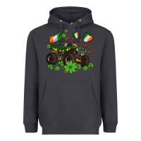 Smoke monster truck with shamrocks Heavyweight Hoodie - AdoDesignShop