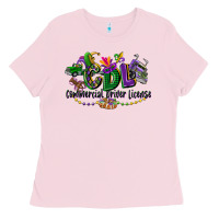 Bubblegum Pink cdl mardi gras Ladies Tee - CowGirlArtShop