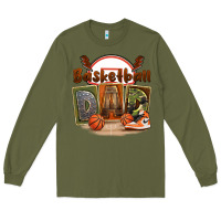 Army Green basketball dad Long Sleeve Tee - FaDigitalArtStudio