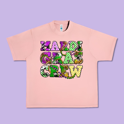 Mardi Gras Crew Olivia Urban Heavy Tee Designed By Oliviacreatesart