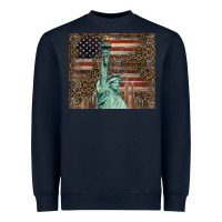 Navy statue of liberty tumbler Heavyweight Sweatshirt - BarkalooDesign