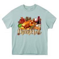 Arona Thankful with Turkey Heavy Core Tee - texasbilliewilder