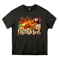 Asphalt Thankful with Turkey Heavy Core Tee - texasbilliewilder