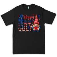 Black Happy 4th Of July with gnome Premium Tee - HowdyJamesFarm